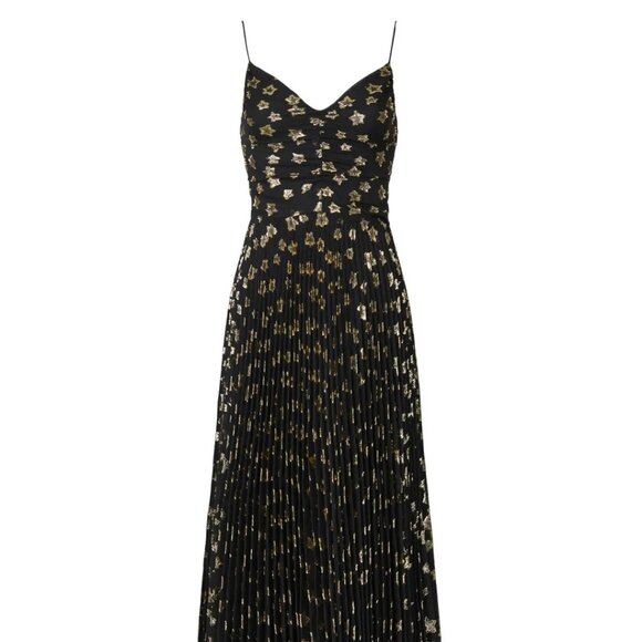 Delfi Collective Aria Gold Star Print Gown - Picture 9 of 9